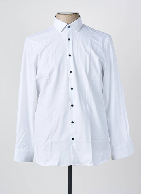 Chemise manches longues coupe cintrée blanc OLYMP homme
