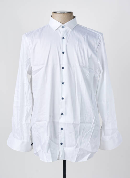 Chemise manches longues coupe cintrée blanc OLYMP homme