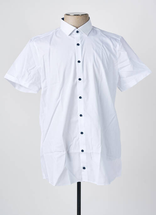 Chemise manches courtes coupe cintrée blanc OLYMP homme