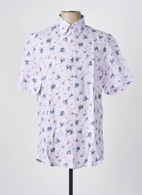 Chemise manches courtes violet FLORENTINO pour homme