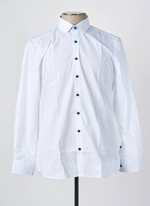 Chemise manches longues blanc OLYMP pour homme