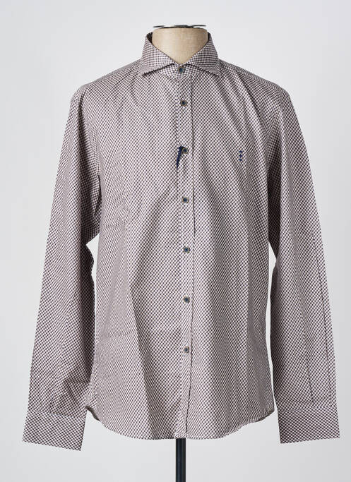 Chemise manches longues marron FLORENTINO pour homme