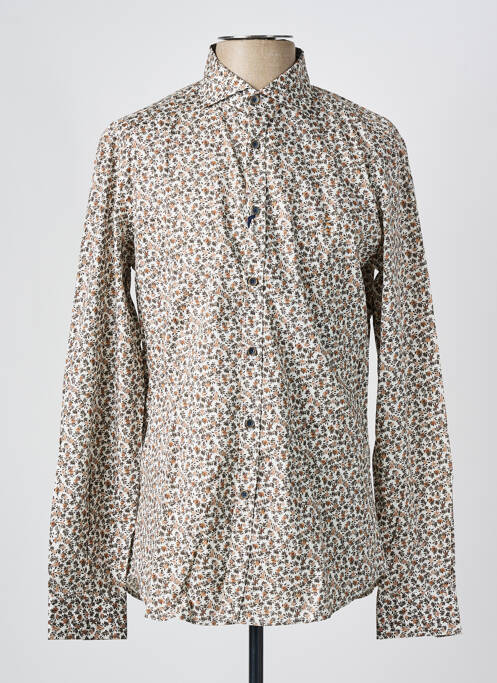 Chemise manches longues marron FLORENTINO pour homme