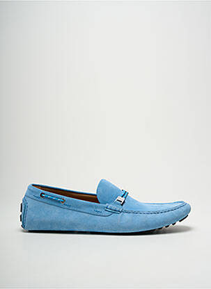 Mocassins nubuck bout carré bleu HUGO BOSS homme