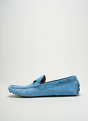 Mocassins nubuck bout carré bleu HUGO BOSS homme