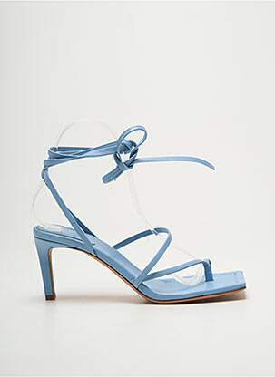 Sandales/nu pieds tissage satiné talon de 4 à 6cm bleu HUGO BOSS femme