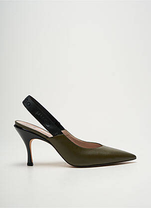 Escarpins tissage satiné talon de 7 à 9cm vert HUGO BOSS femme
