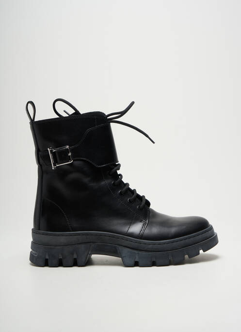 Bottines/boots matière lisse talon plat jusqu'à 3cm noir HUGO BOSS femme
