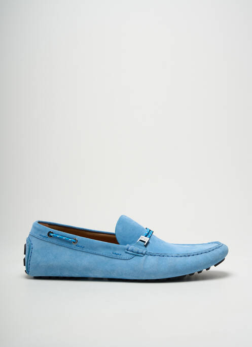Mocassins nubuck bout carré bleu HUGO BOSS homme