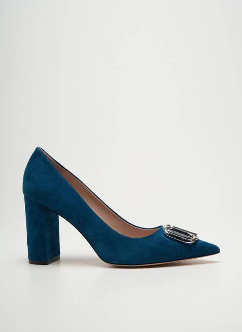 Escarpins nubuck talon de 7 à 9cm bleu HUGO BOSS femme