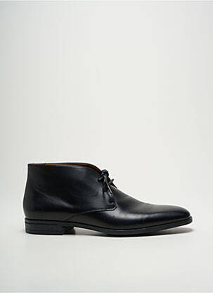 Bottines/boots matière lisse talon bas noir HUGO BOSS homme