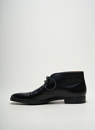 Bottines/boots matière lisse talon bas noir HUGO BOSS homme
