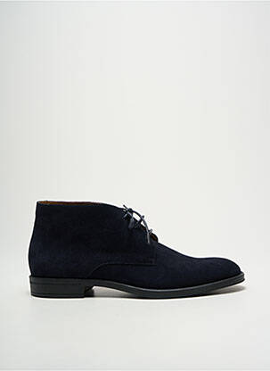 Bottines/boots nubuck talon bas bleu HUGO BOSS homme