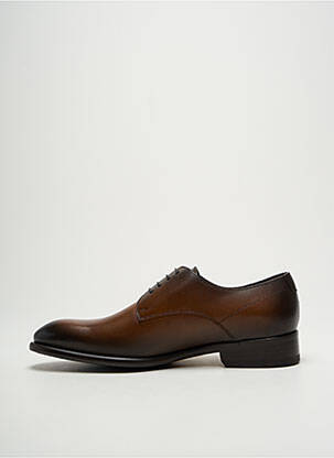 Derbies tissage satiné talon bas marron DOUCAL S homme