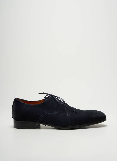 Derbies nubuck talon bas bleu SANTONI homme