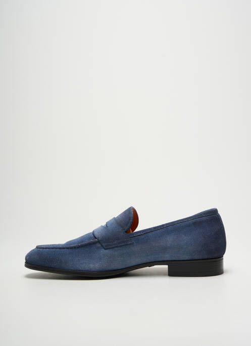 Mocassins bout rond talon bas bleu SANTONI homme