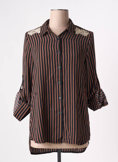 Chemisier noir ARELINE pour femme