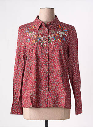 Chemisier rouge ARELINE pour femme