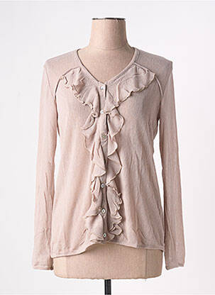 Chemisier coupe cintrée manches longues beige ARELINE femme