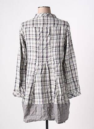 Chemisier coupe droite manches longues gris ARELINE femme
