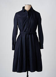 Robe mi-longue manches longues manches longues bleu ASPESI femme