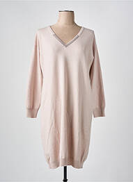 Robe pull resserrée sur le bas manches longues rose FABIANA FILIPPI femme