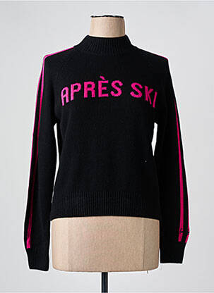 Pull coupe cintrée manches longues noir MC2 SAINT BARTH femme