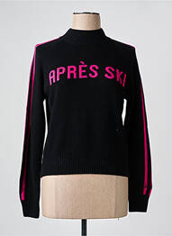 Pull coupe cintrée manches longues noir MC2 SAINT BARTH femme