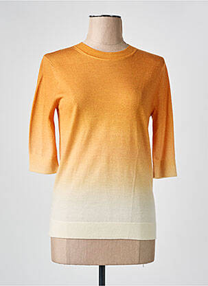 Pull coupe cintrée manches 3/4 jaune HUGO BOSS femme