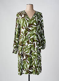 Robe mi-longue coupe fluide manches longues vert HUGO BOSS femme