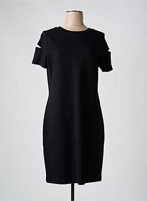 Robe mi-longue manches longues manches longues noir HUGO BOSS femme