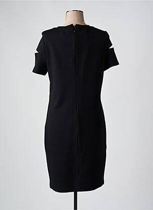 Robe mi-longue manches longues manches longues noir HUGO BOSS femme