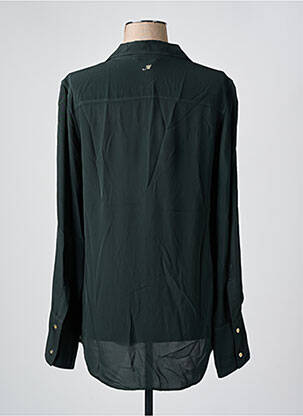 Chemisier tissage crêpe manches longues vert MASON'S femme