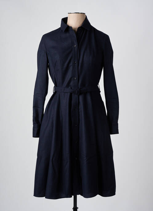 Robe mi-longue manches longues manches longues bleu ASPESI femme