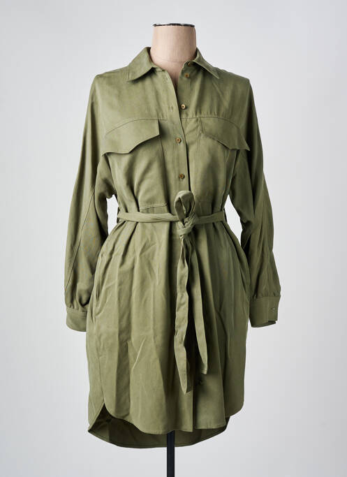 Robe courte manches longues manches longues vert HUGO BOSS femme