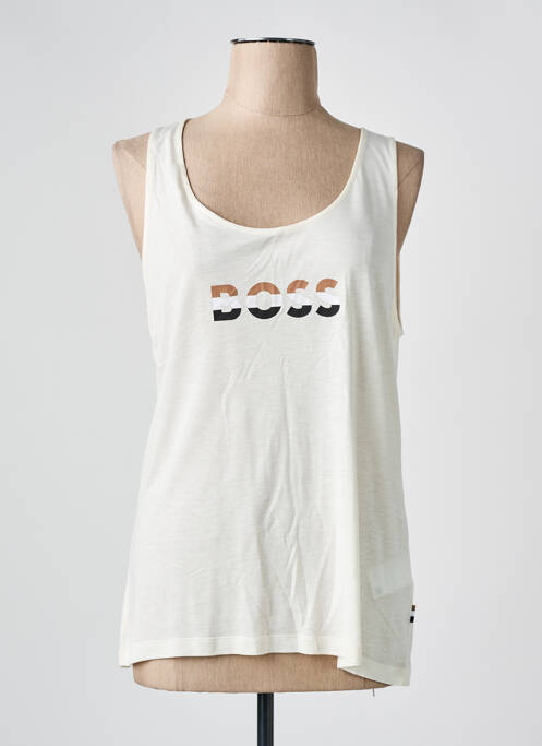 T-shirt coupe droite fines bretelles beige HUGO BOSS femme
