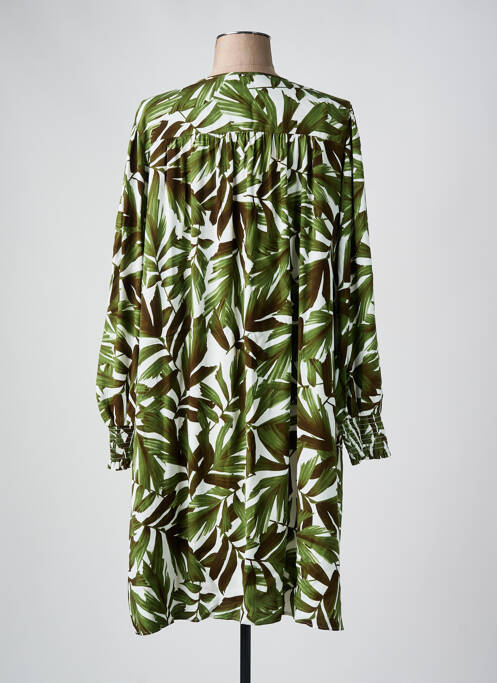 Robe mi-longue manches longues manches longues vert HUGO BOSS femme