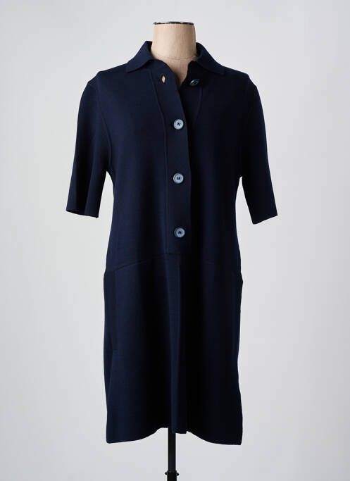 Robe courte manches longues manches longues bleu GRAN SASSO femme