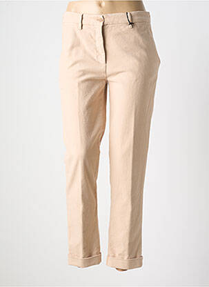 Pantalon chino fermeture zippée sous rabat boutonné taille normale beige ASPESI femme