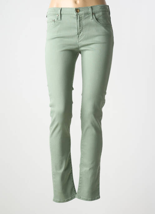Jeans coupe slim stretch taille normale vert JACOB COHEN femme