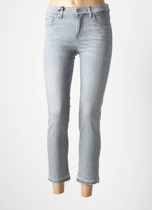 Jeans coupe slim stretch taille normale gris 7 FOR ALL MANKIND femme