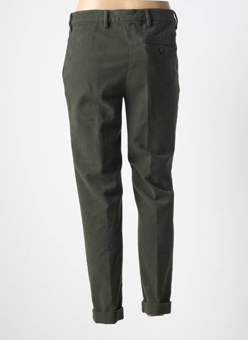 Pantalon chino fermeture zippée sous rabat boutonné taille normale vert ASPESI femme