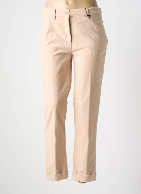Pantalon chino fermeture zippée sous rabat boutonné taille normale beige ASPESI femme