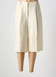 Pantacourt coupe droite taille normale beige HUGO BOSS femme