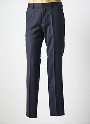 Pantalon droit fermeture zippée sous rabat avec crochet taille normale bleu HUGO BOSS homme