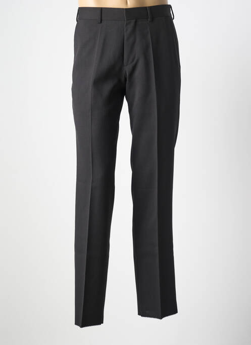 Pantalon droit fermeture zippée sous rabat avec crochet taille normale noir HUGO BOSS homme