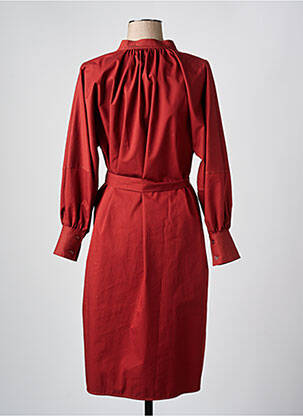 Robe mi-longue manches longues manches longues orange HUGO BOSS femme