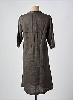 Robe mi-longue manches 3/4 manches 3/4 vert WHYCI MILANO femme