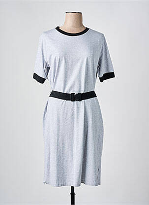 Robe mi-longue manches courtes manches courtes gris HUGO BOSS femme