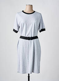 Robe mi-longue manches courtes manches courtes gris HUGO BOSS femme